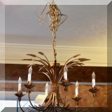 L22. Wildwood brass wheat sheaf chandelier.